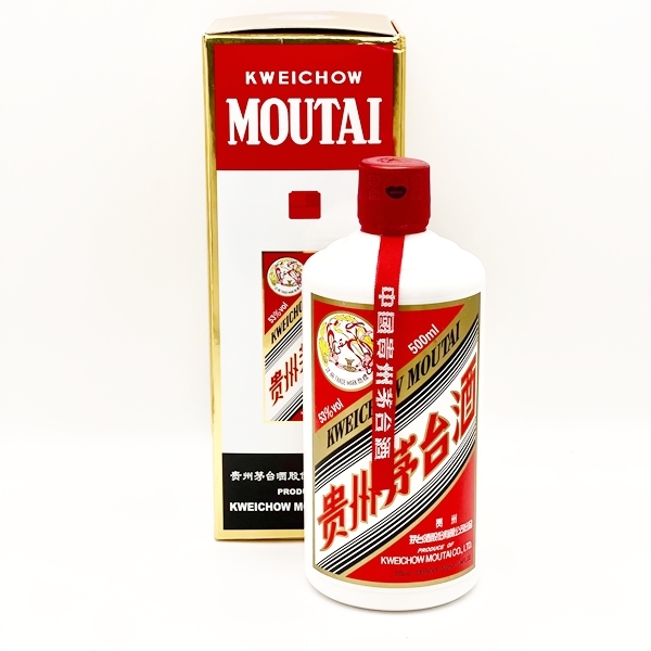 貴州茅台酒 マオタイ酒 天女ラベル 500ml 箱付き、買取いたしました！　お酒の買取なら質屋の中島にお任せください！　ｍ