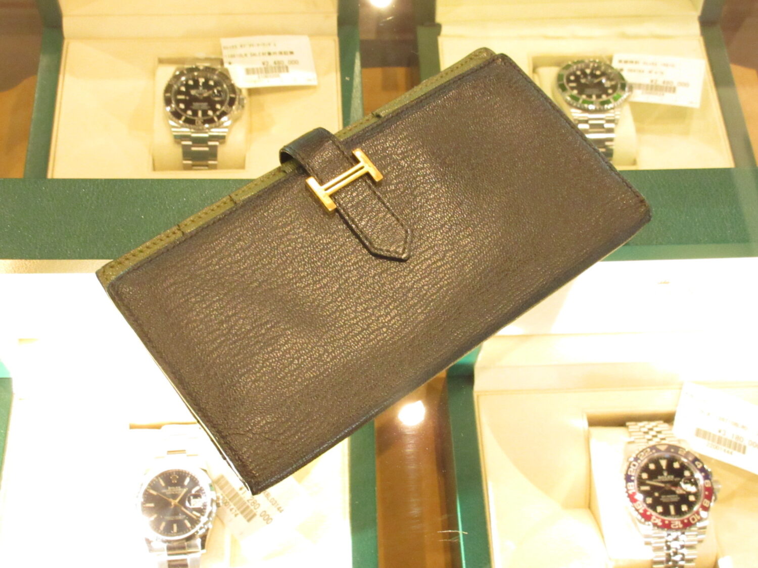 ★エルメスの財布「ベアン」を買い取りました！　津山市　質屋の中島　買取　質屋　T