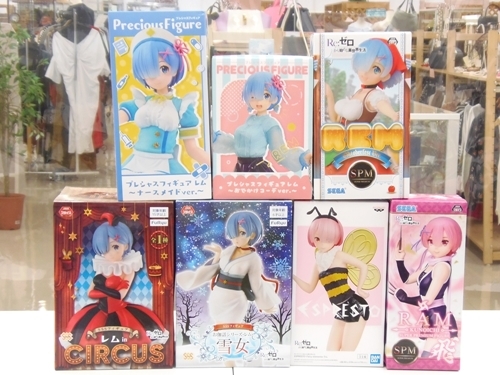 Re:ゼロから始める異世界生活 レム ラム フィギュア7種、買取いたしました。　ｍ