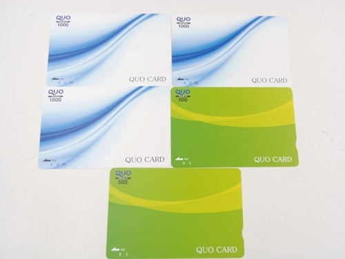 QUOカード、買取いたします。　ｍ